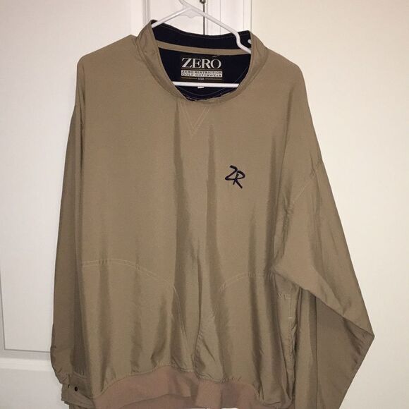 Tan Zero Restriction Beige big mens long sleeve $120 mens pullover wind  Jacket - Picture 1 of 4